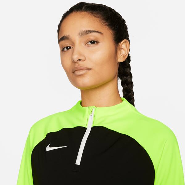 Nike Womens Academy Pro 22 Drill Top Black/Volt